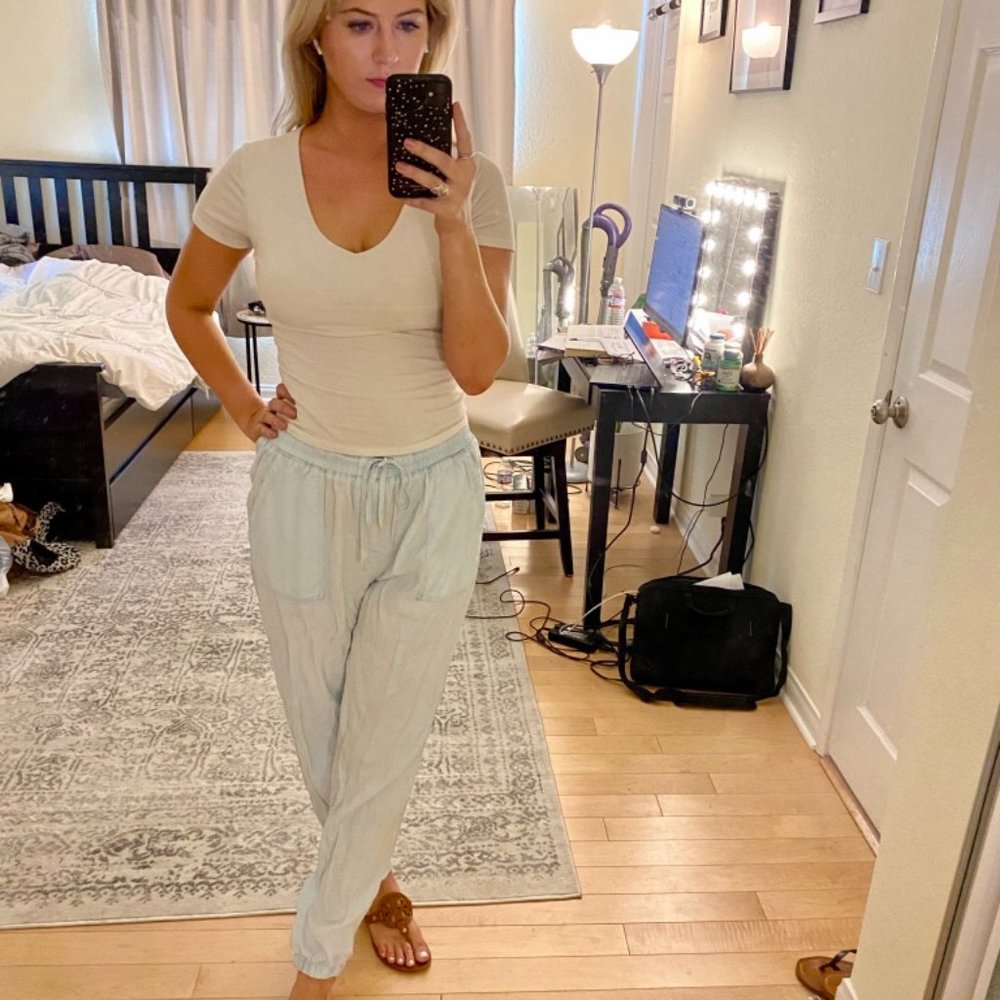 VICI Light Wash Denim Joggers